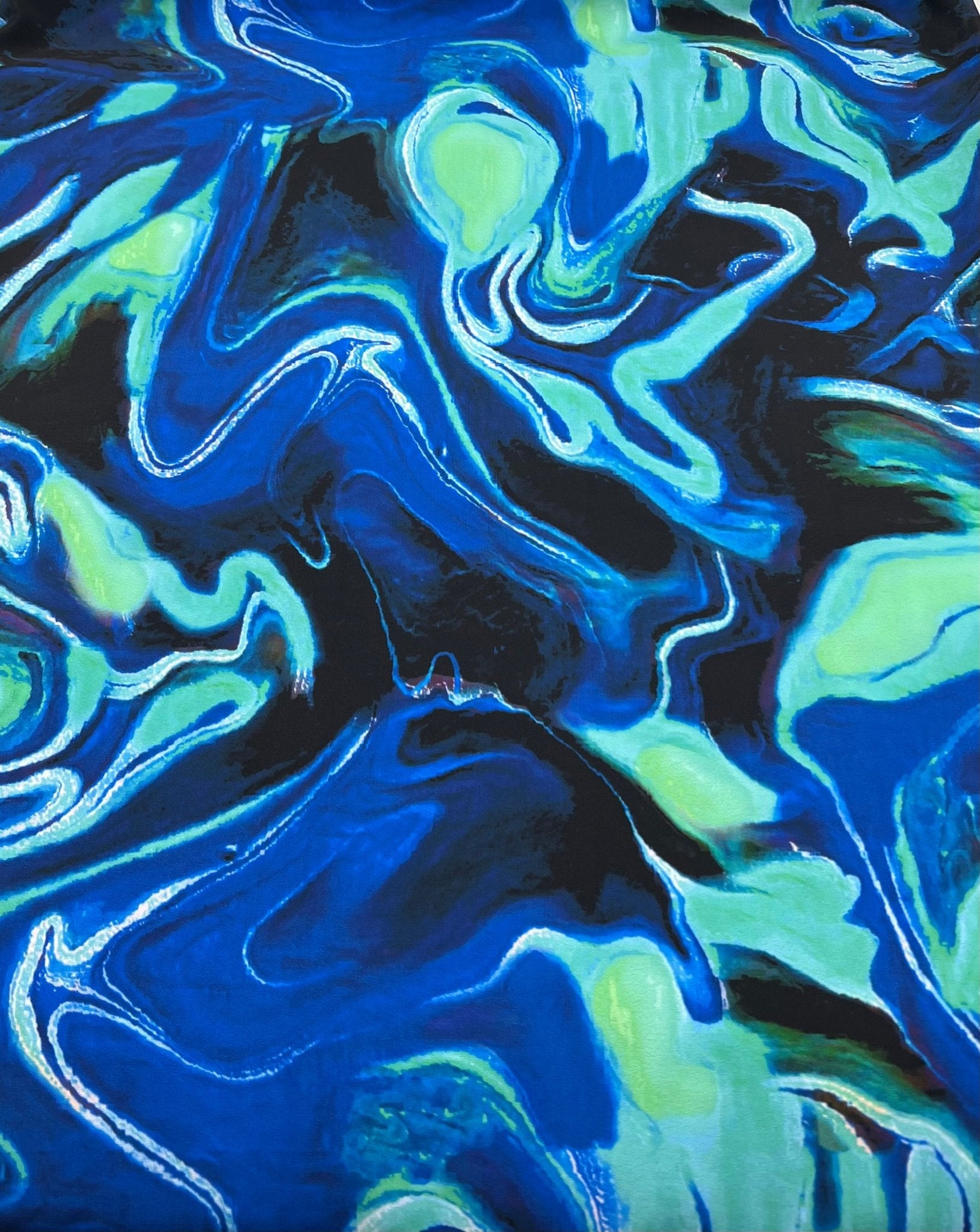 Blue Green Mix Non Stretch Woven Dress Craft Fabric - T9 Fabrics